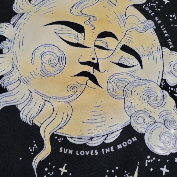 Sun and Moon Eye Astrology Sweatshirt, Medium Unisex Sweatshirt - Picture 3 of 6